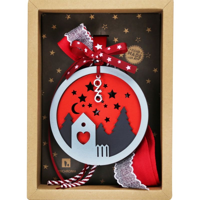 Lucky charm - Wooden round House Lucky charm - Wooden round House