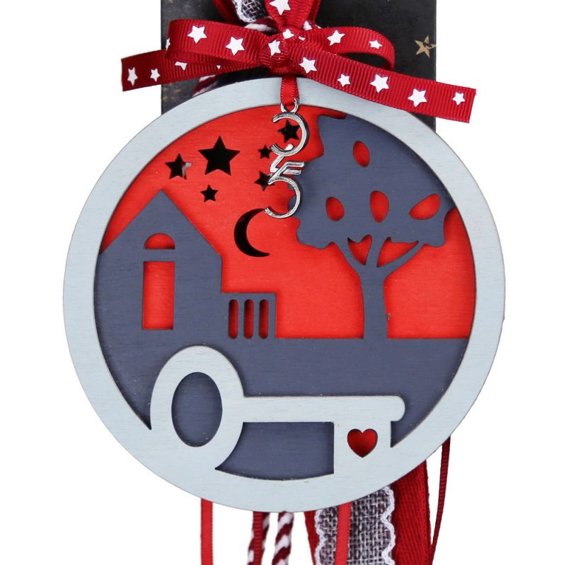 Lucky charm - Wooden round Key