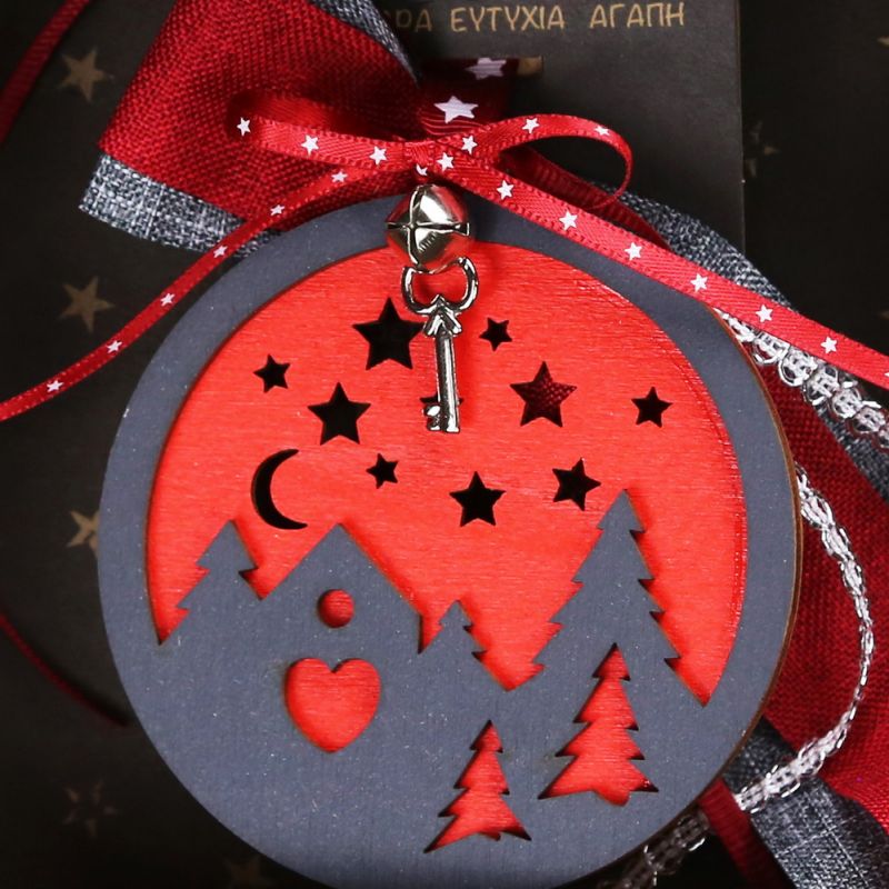 Lucky charm - Wooden round Trees Lucky charm - Wooden round Trees