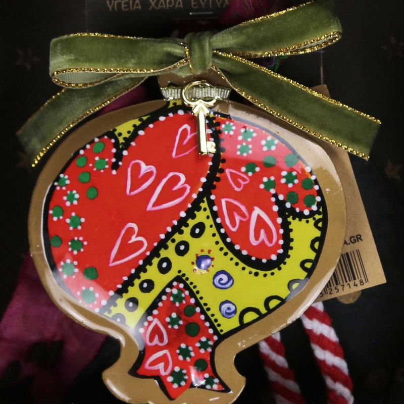 Γούρι Ρόδι boho-Καρδιές - μέταλλο