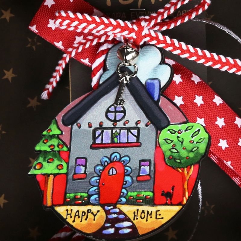 Lucky charm - Wooden house Happy Home  Lucky charm - Wooden house Happy Home