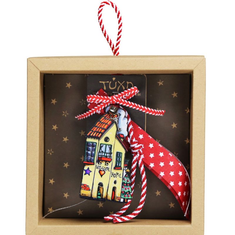 Lucky charm - Wooden house Welcome Lucky charm - Wooden house Welcome