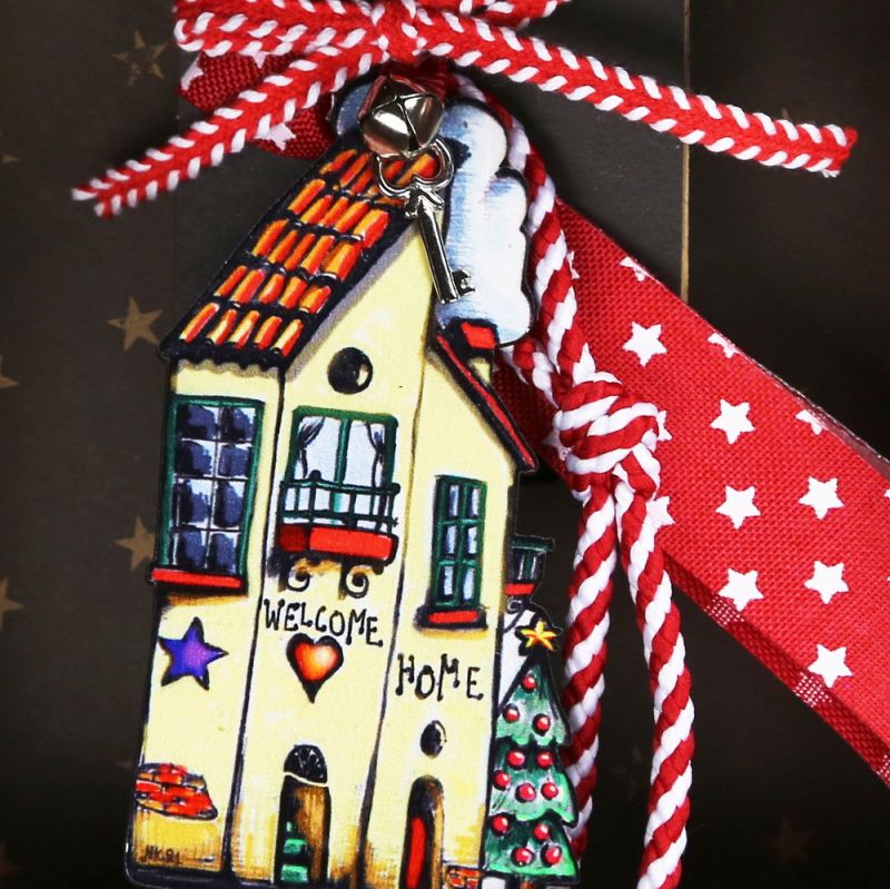 Lucky charm - Wooden house Welcome Lucky charm - Wooden house Welcome