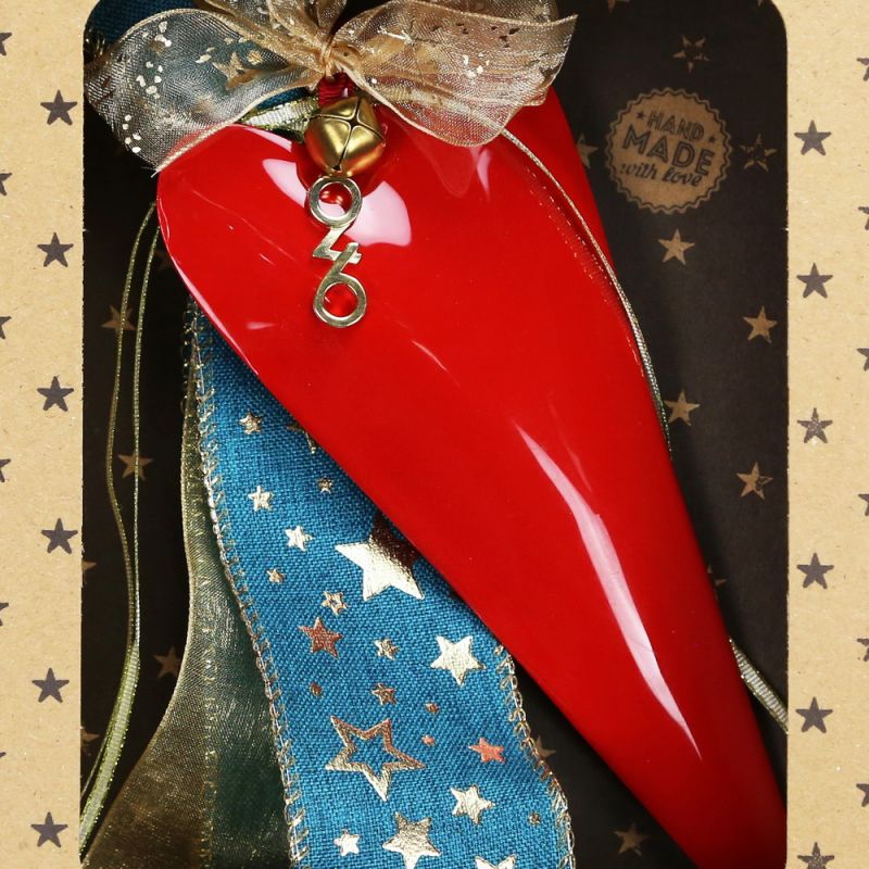 Γούρι Καρδιά slim μεγάλη-Πετρόλ 