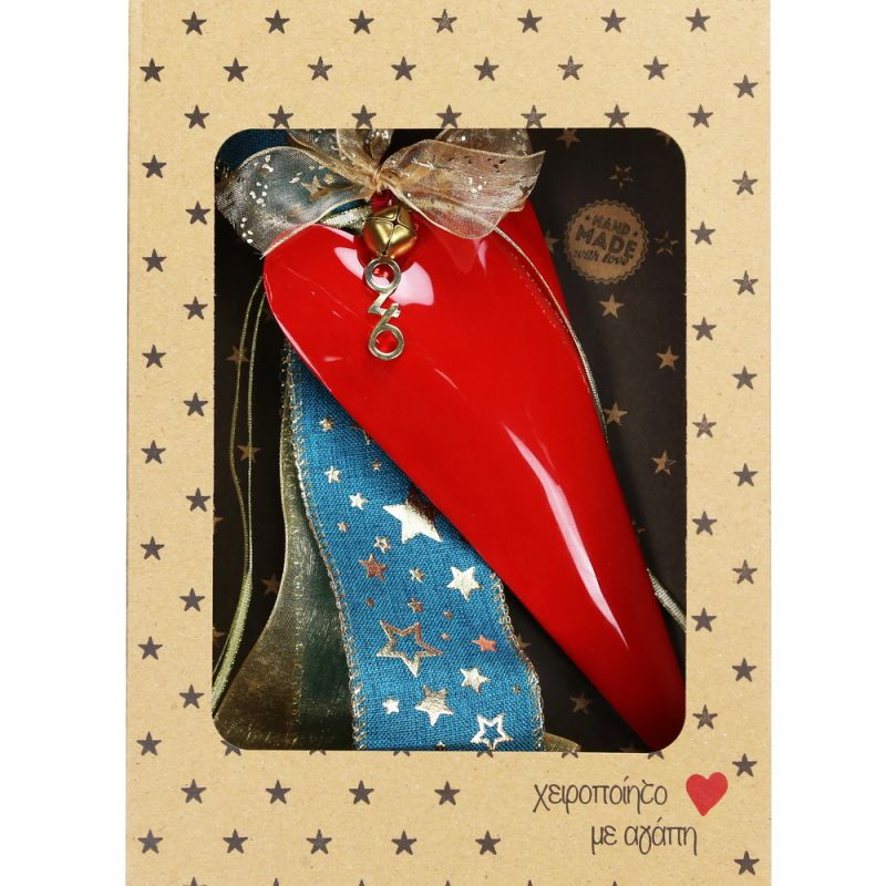 Γούρι Καρδιά slim μεγάλη-Πετρόλ 