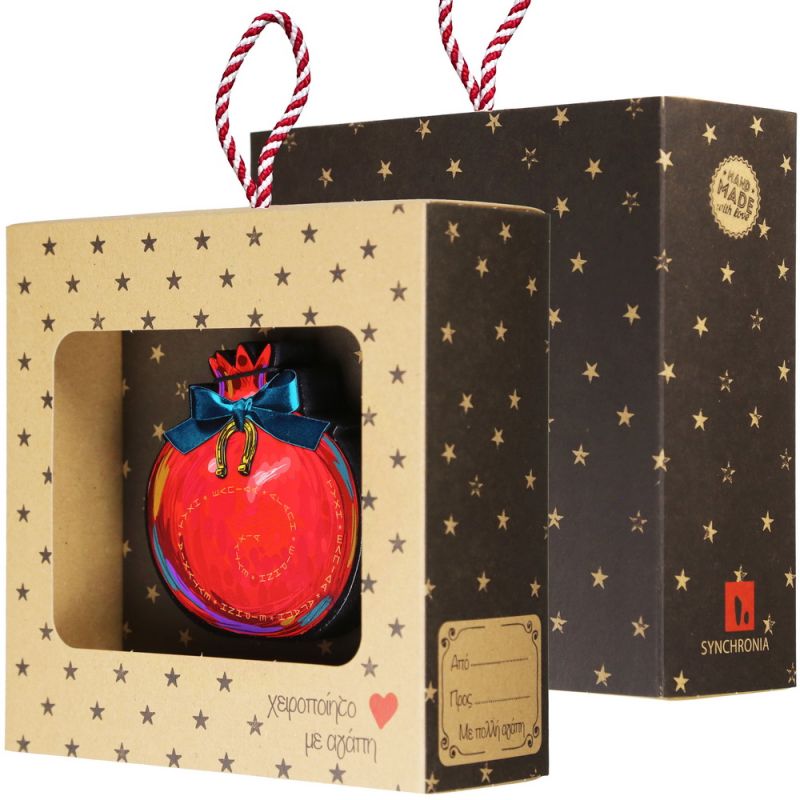 Lucky charm - Standing painted pomegranate 10cm