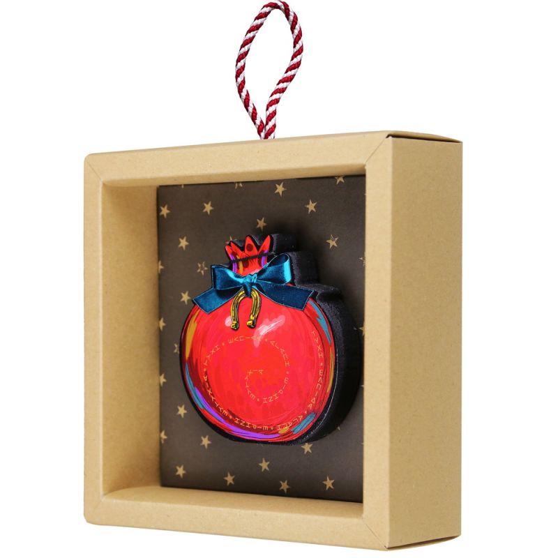 Lucky charm - Standing painted pomegranate 10cm