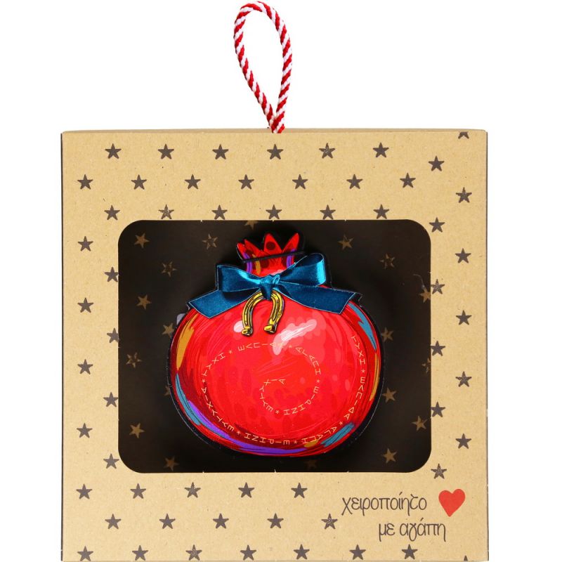 Lucky charm - Standing painted pomegranate 10cm