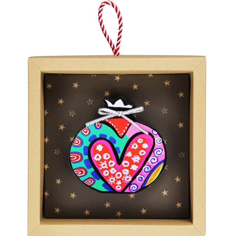 Lucky charm - Standing painted pomegranate 10cm