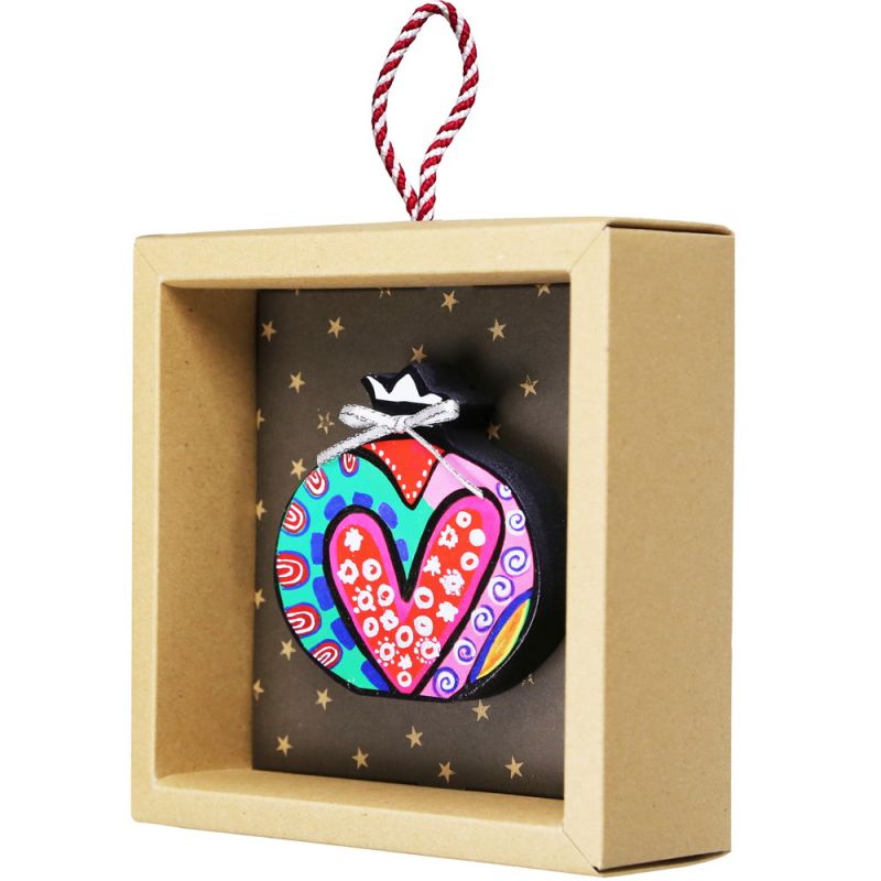 Lucky charm - Standing painted pomegranate 10cm