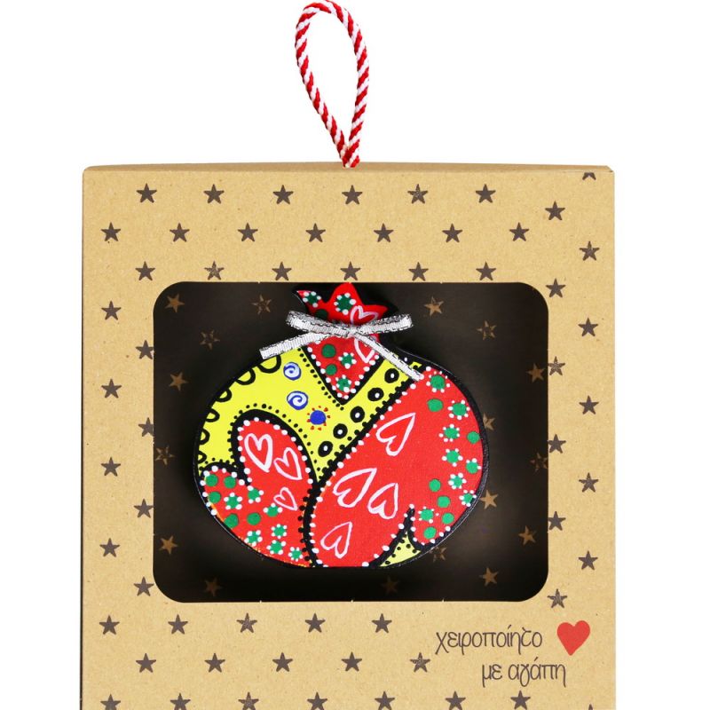 Lucky charm - Standing painted pomegranate 10cm