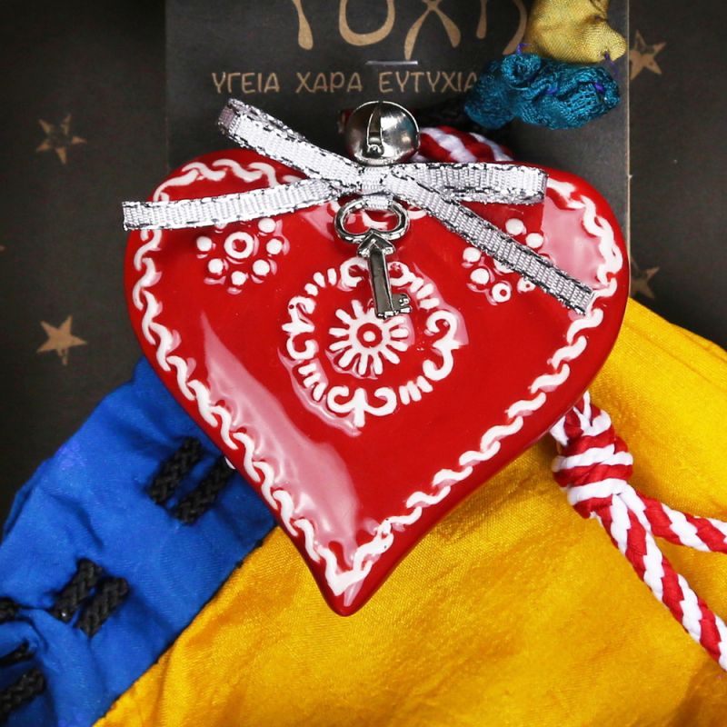 Γούρι Κόκκινο κεραμικό μίνι-Αστέρι 18εκ.