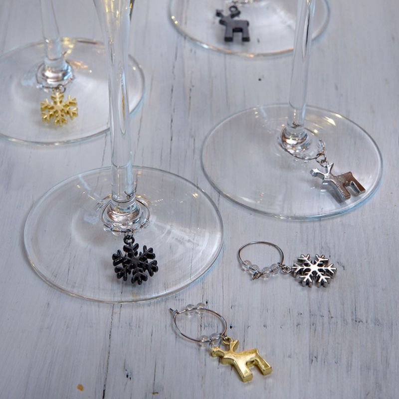 Snow & Stag Wine Charms