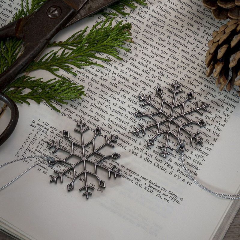 S/2 Fret Snowflakes PEWTER