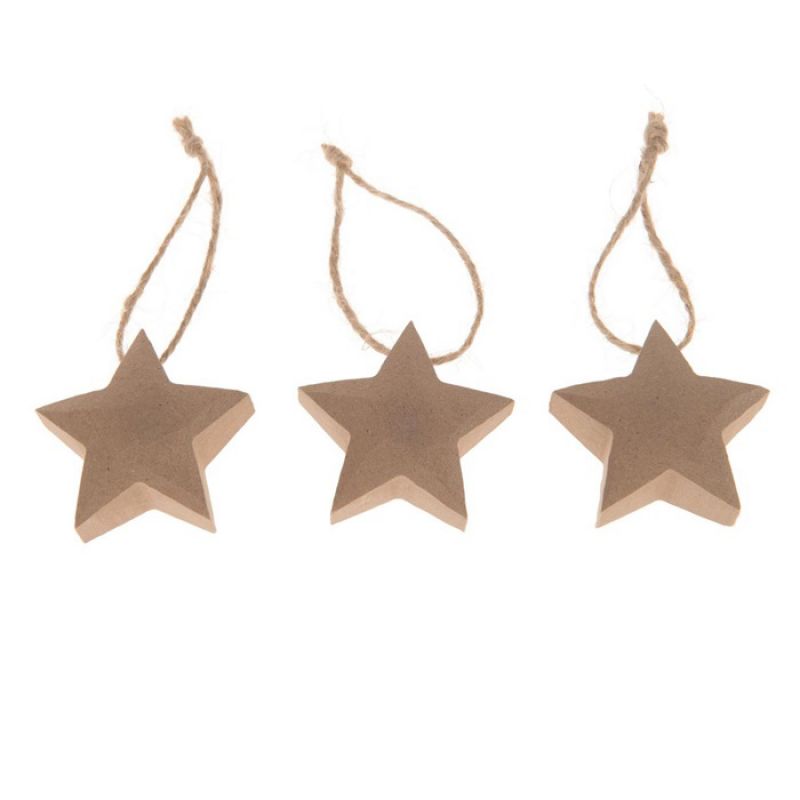 Αστέρια MDF (Σετ/5) κρεμαστά