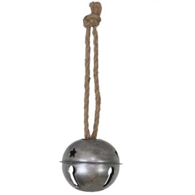 Hanging metal bell ? 7.5cm Antique Silver