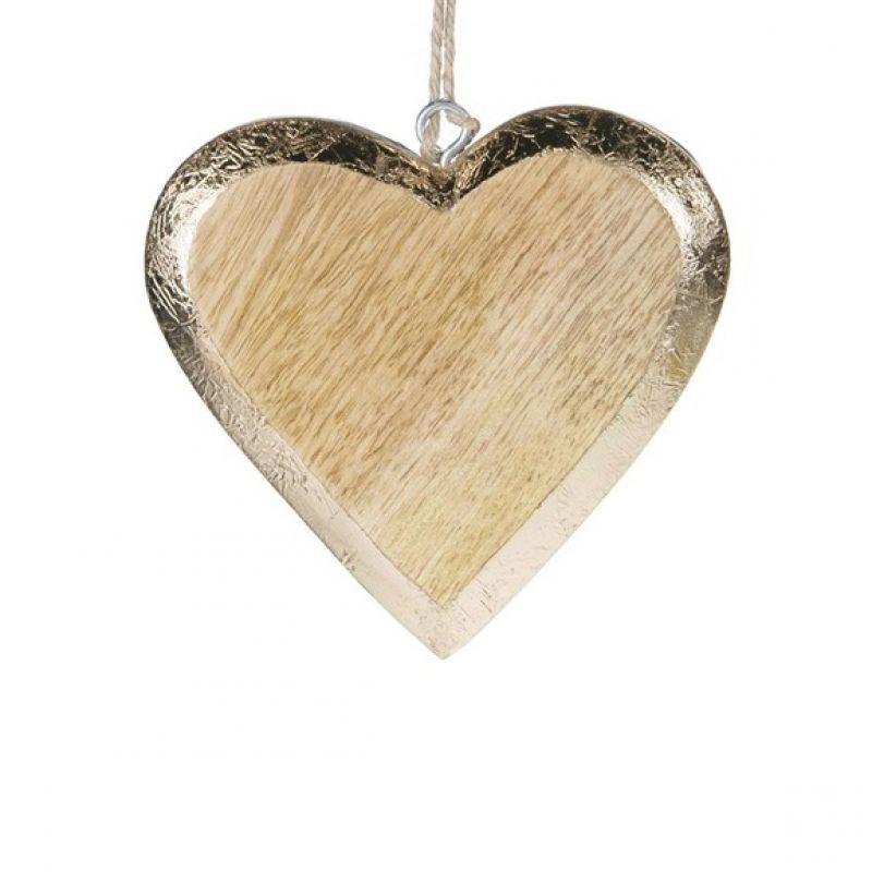 Καρδιά μάνγκο 10εκ. Χρυσή