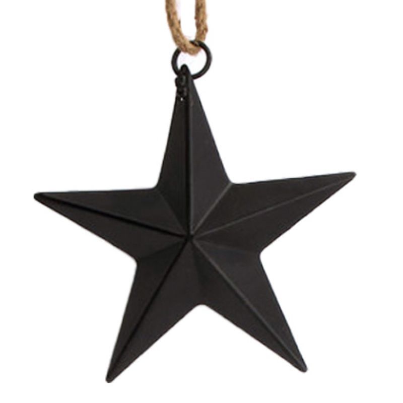 Στολίδι αστέρι 15x14,5 μεταλλικό - μαύρο