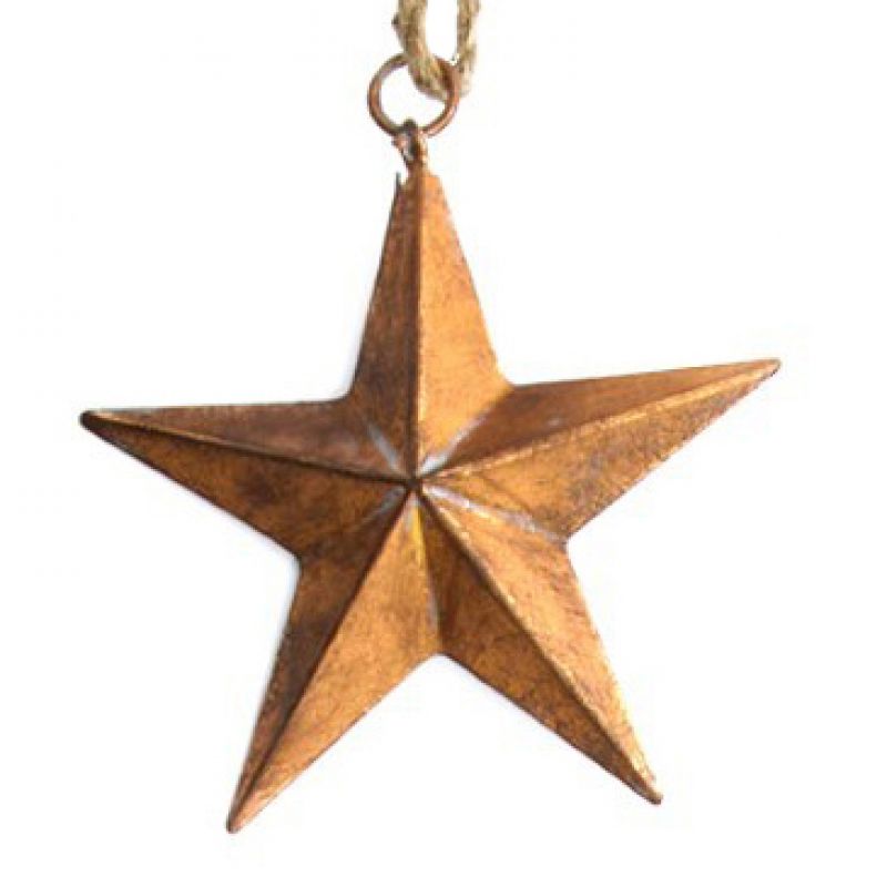 Star metal with rope 15x2.5x14.5cm
