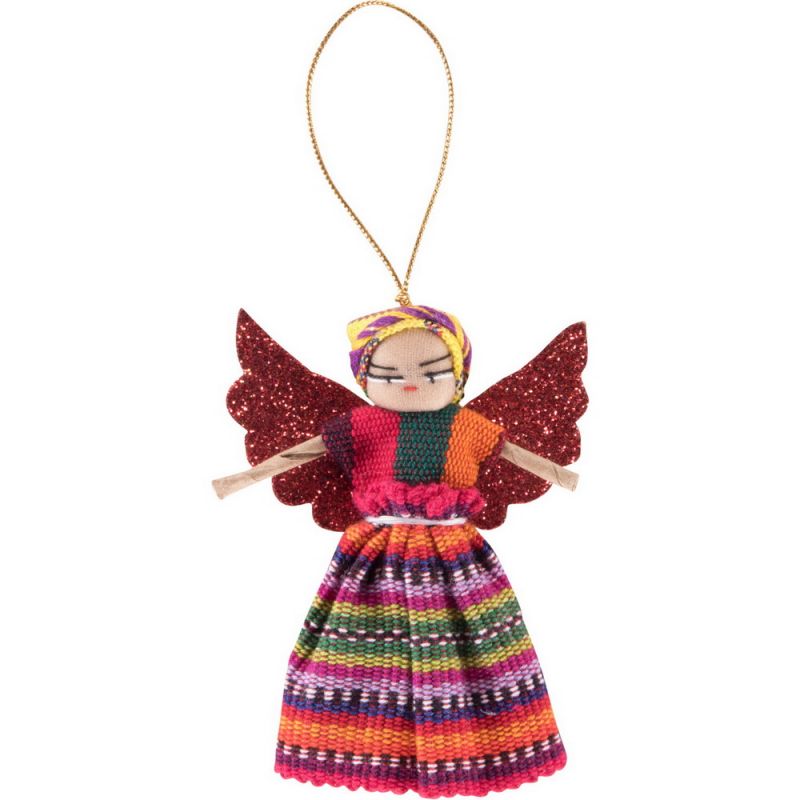 Guatemalan worry doll Christmas angel H:8.5cm