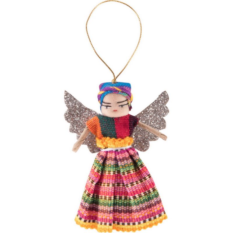 Guatemalan worry doll Christmas angel H:8.5cm