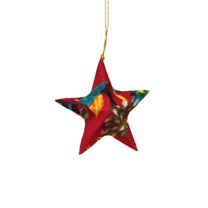 Star ornament set/4 5cm