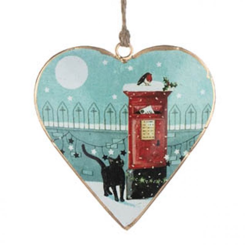 Heart with cat and postbox