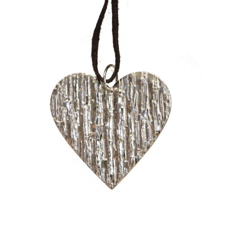 7cm Metal Heart Hanger Nickel