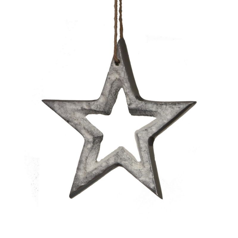 10cm Metal Star Hanger Nickel