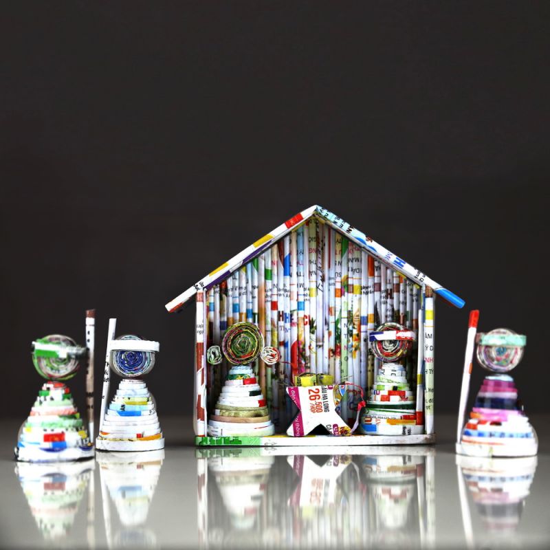 Nativity Scene 1 - Multi colors 100% Recycled Paper