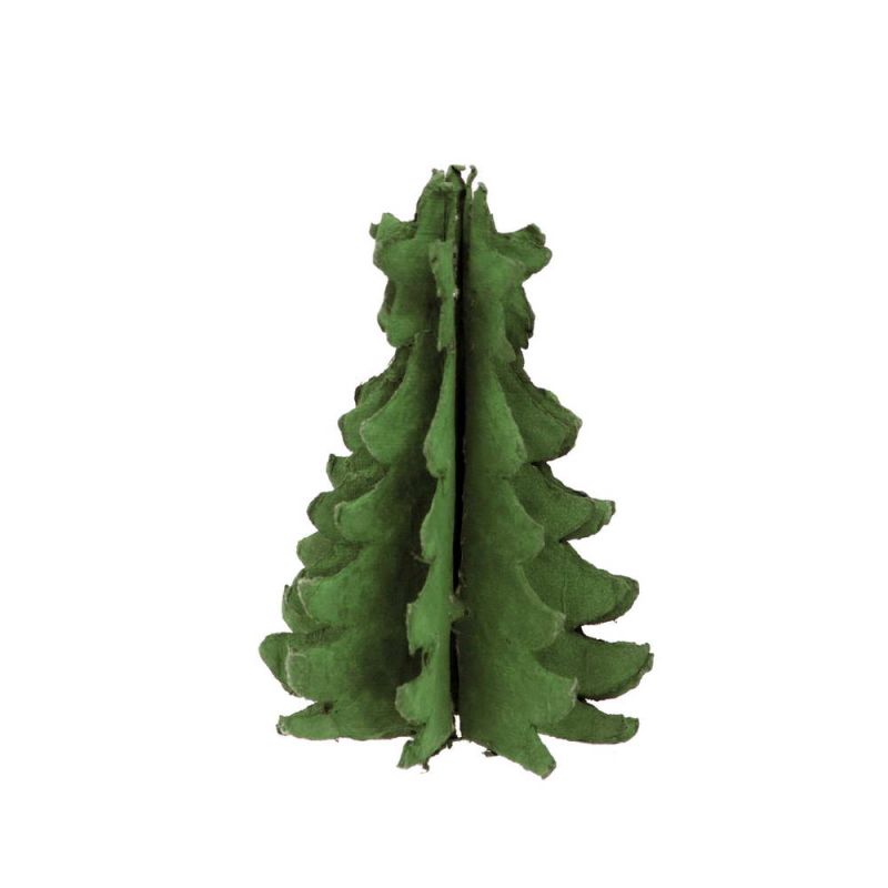 Deckledge paper tree 12,5cm - Green