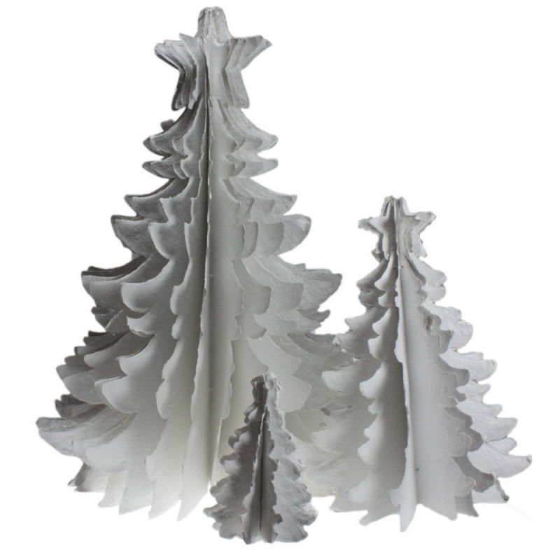 Deckledge paper tree 23cm - White