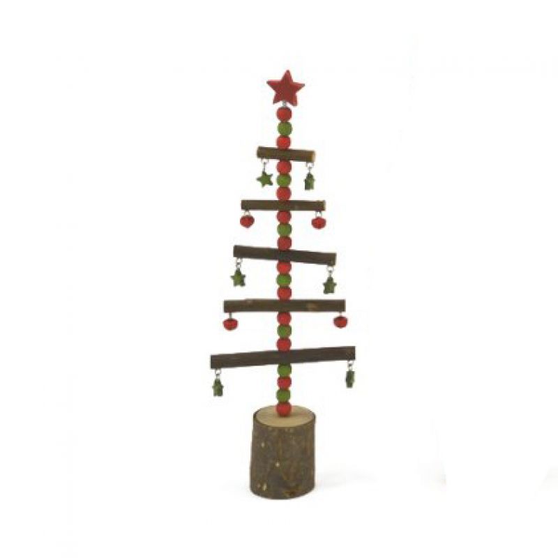 Sm.Red/Green Wooden Tree/Stump