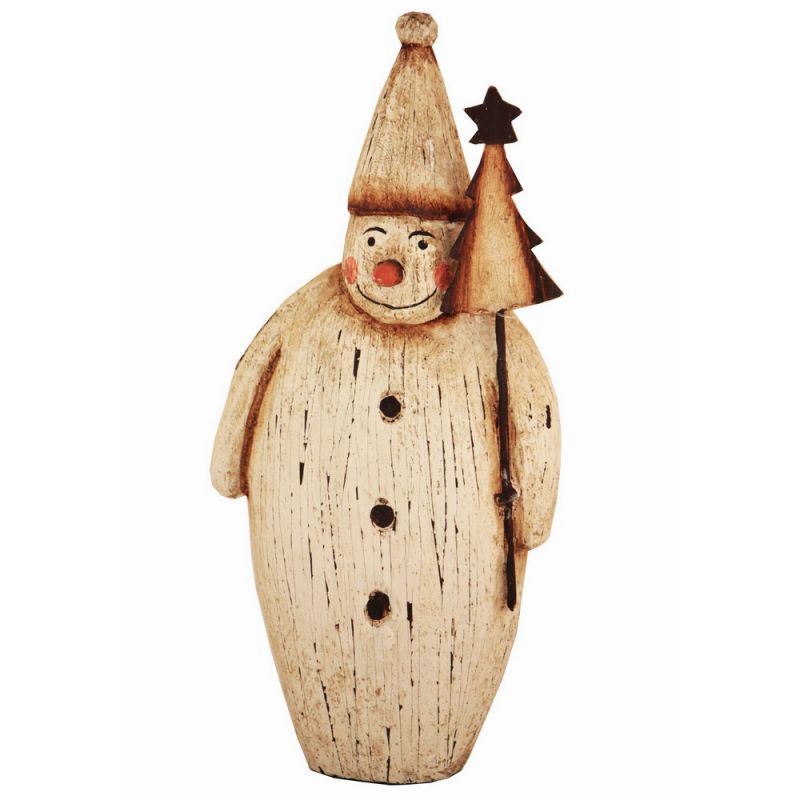 Χιονάνθρωπος ξύλινος 23εκ.