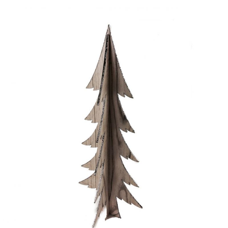 Silver Edged Pine Tree Small  48cm