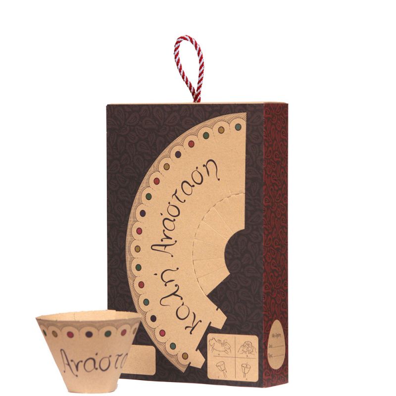 Λαμπάδα Καρδιά φλοράλ μικρή - μαύρη