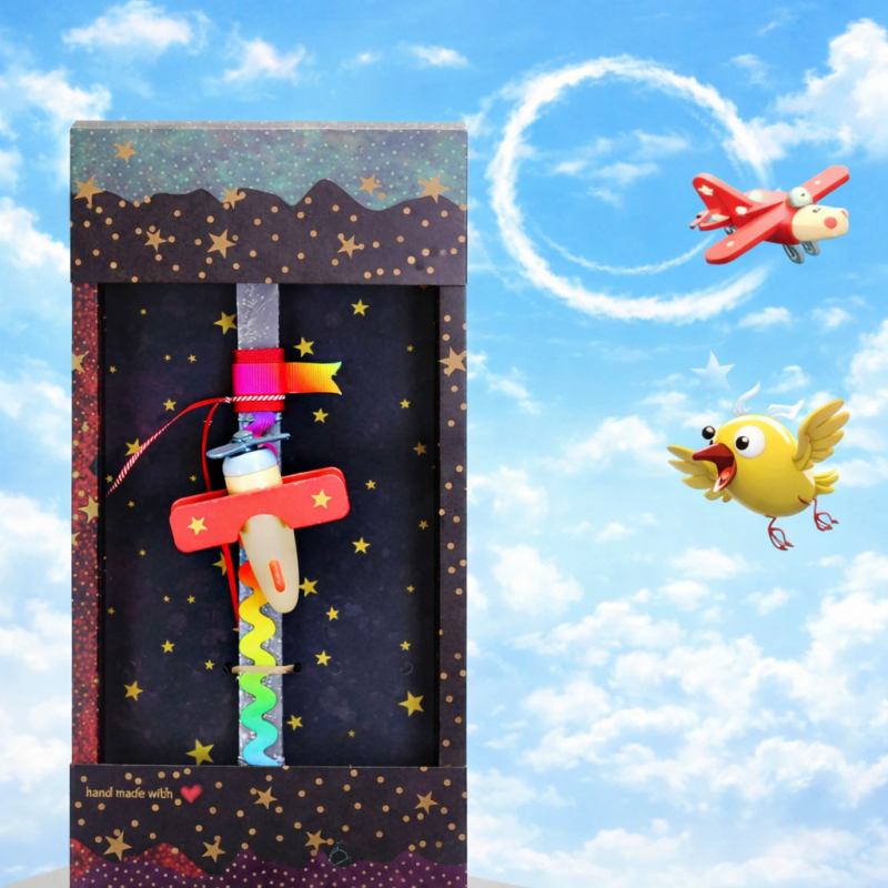 Easter Candle Wooden airplane