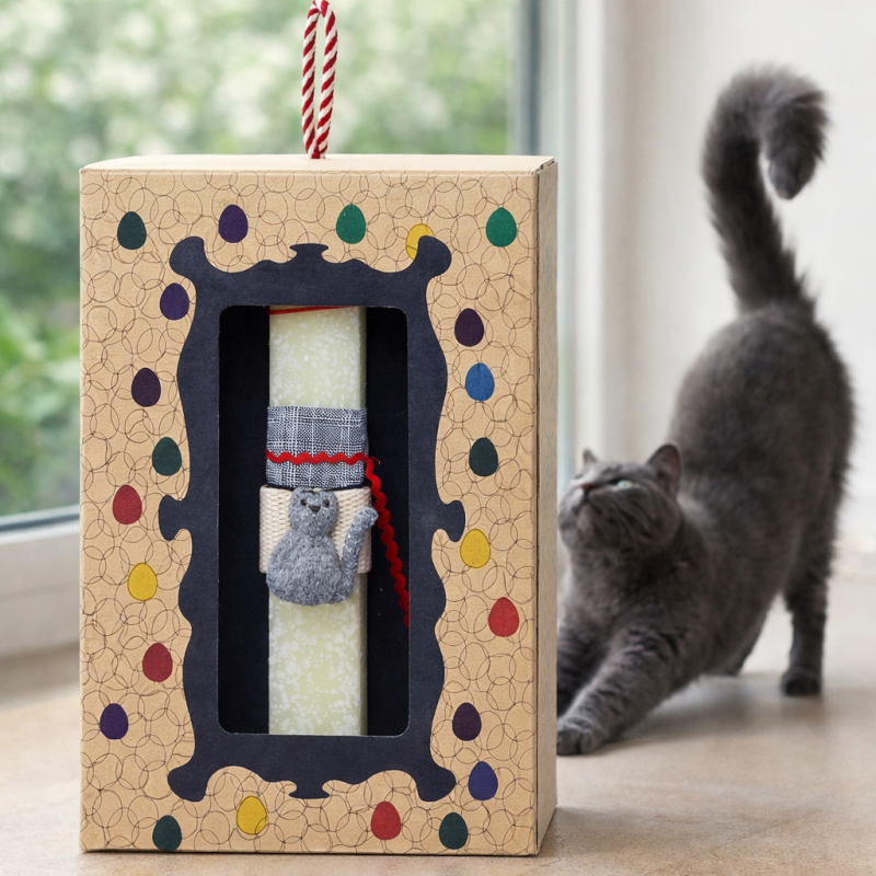 Λαμπάδα 20 Φελτ ζωάκια - Γάτα