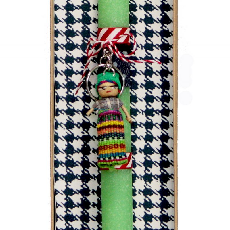 Easter Candle Worry doll keyring