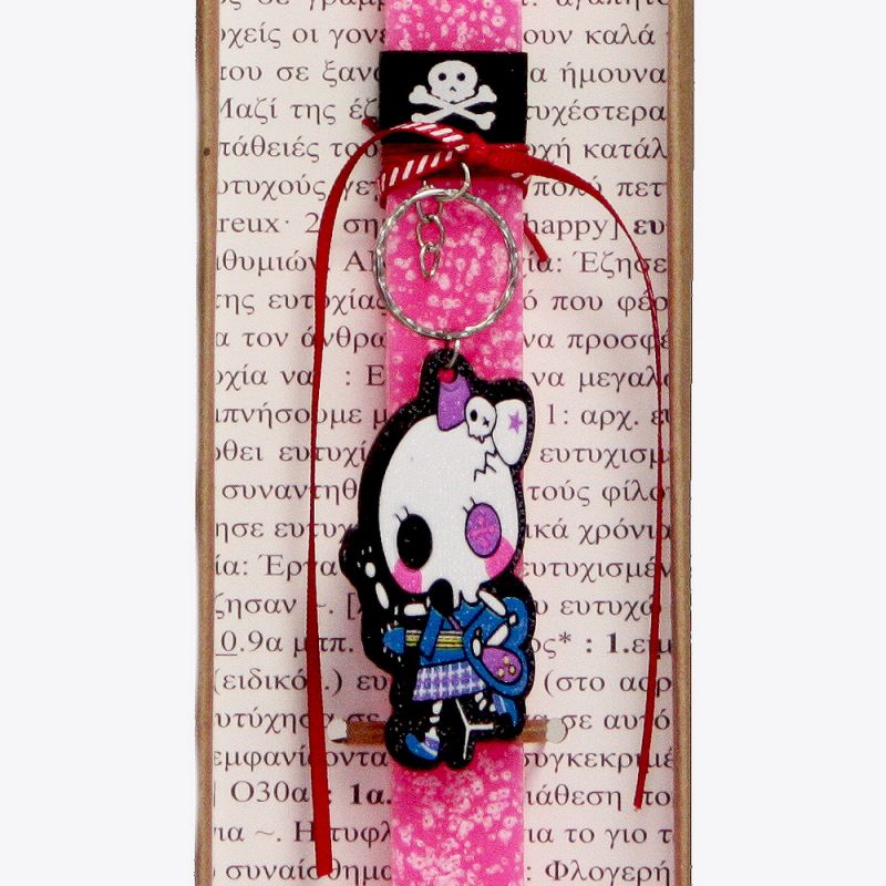 Easter Candle Zombie key ring