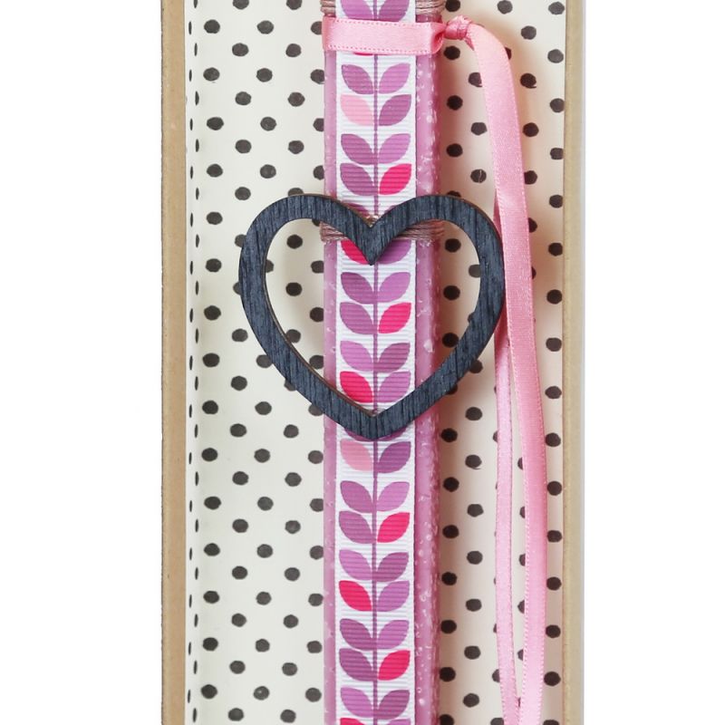 Easter Candle Little hanging outline heart-Black