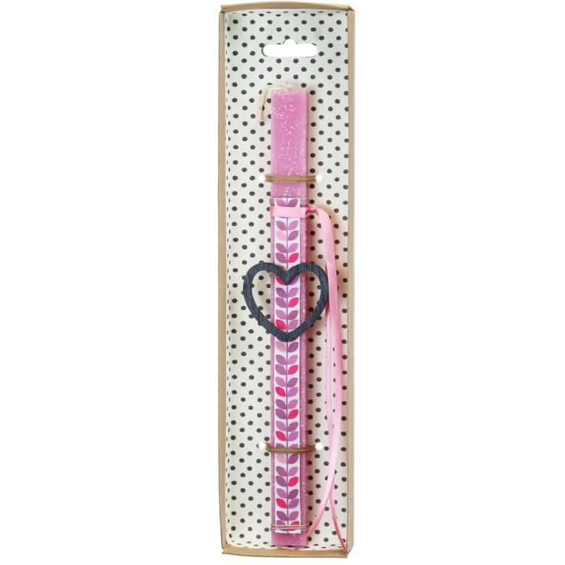 Easter Candle Little hanging outline heart-Black