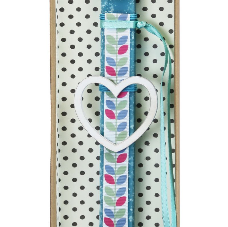 Easter Candle Little hanging outline heart-Cream