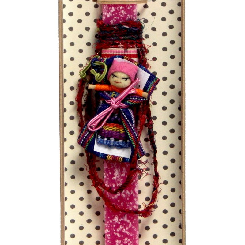 Easter Candle Large worry doll with bag