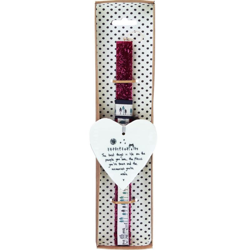 Easter Candle Wobbly round heart