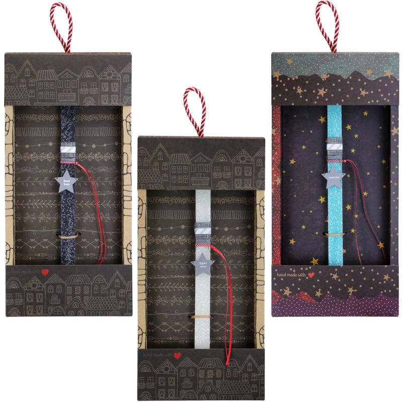 Λαμπάδα Αστεράκι Γκρι