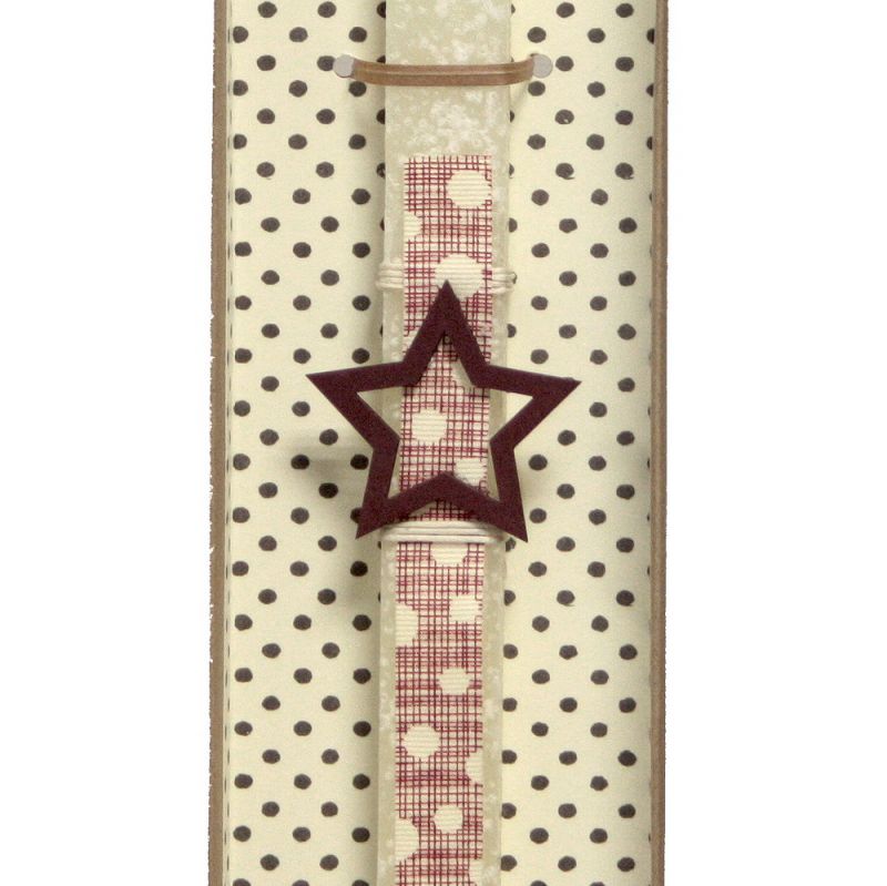 Easter Candle Little outline star - Grey