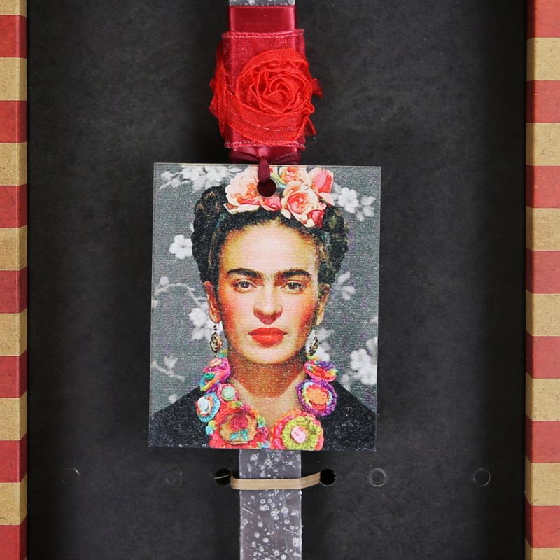 Λαμπάδα Frida Kahlo - Γκρι