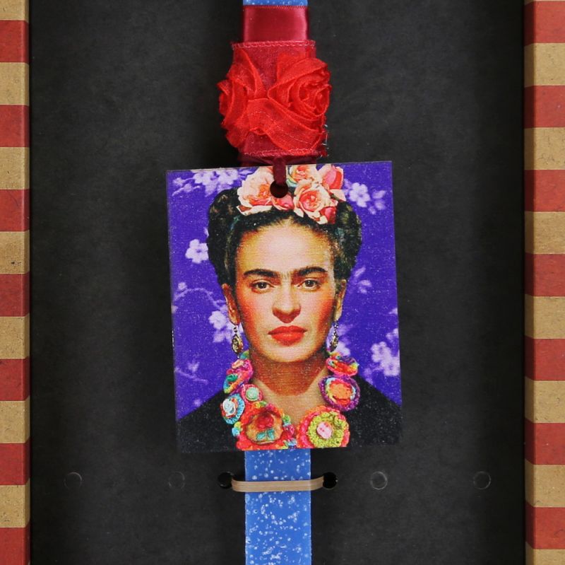 Λαμπάδα Frida Kahlo - Μπλε