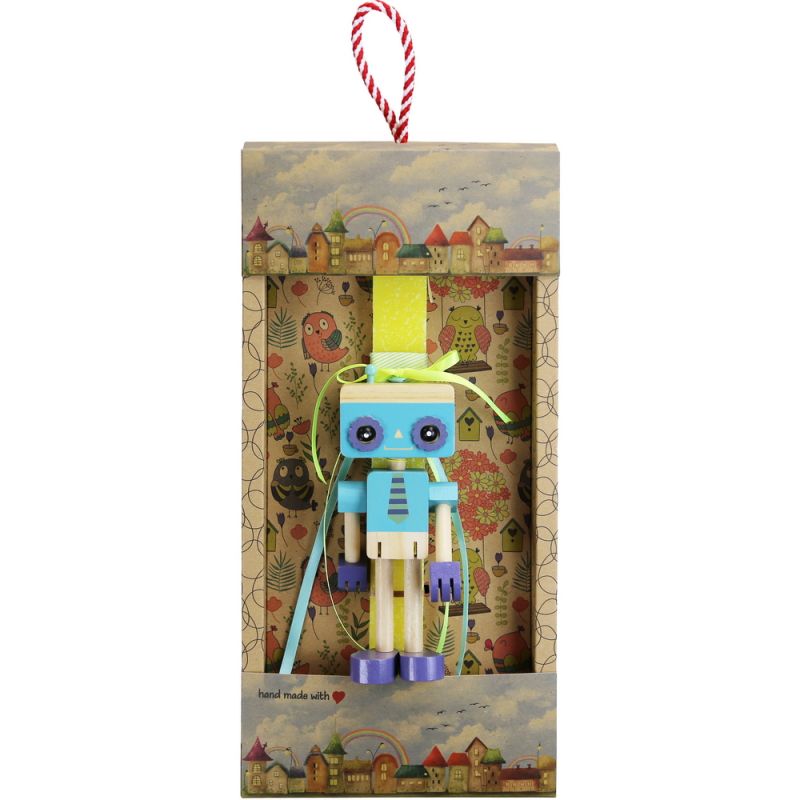 Easter Candle Wooden robot